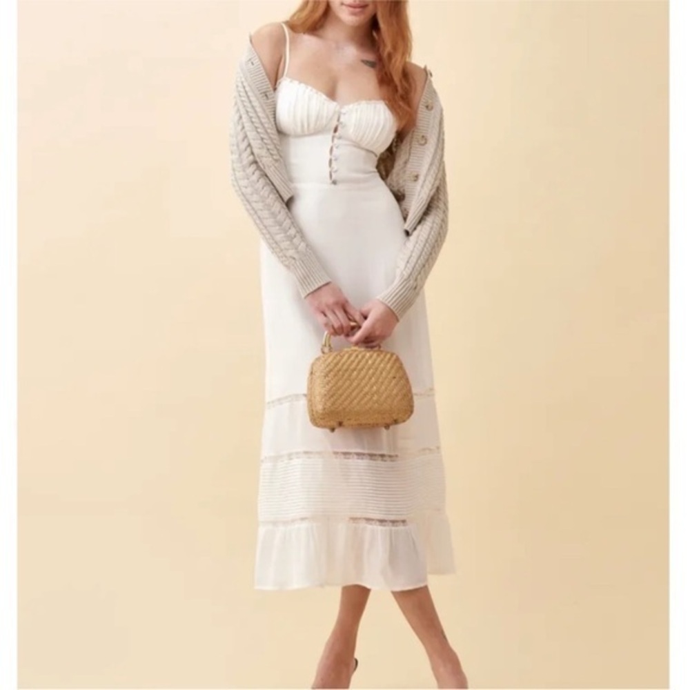 NWT Reformation Harvest Midi Dress - Ivory -Size 16 XL